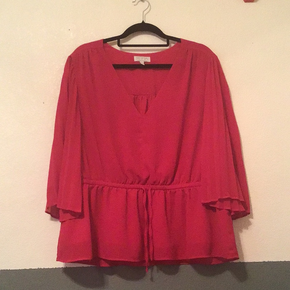 H1 Size XXXL Sofia by Sofia Vergara Flutter Sleeve Top